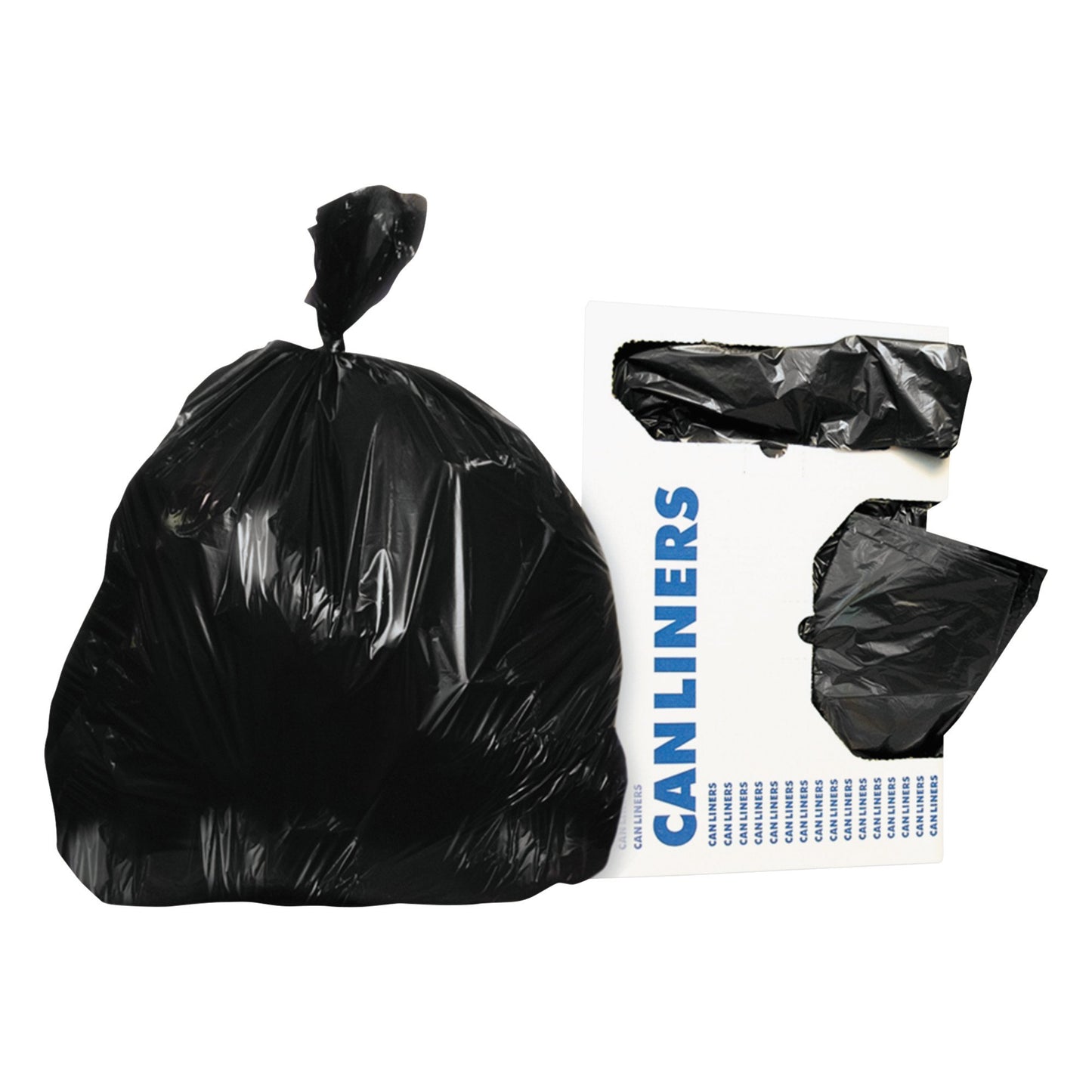 Trash Bag Heritage™ X-Liner™ 45 gal. Black Reprocessed Resin 1.5 mil 40 X 46 Inch Star Seal Bottom Flat Pack - HERX8046AK