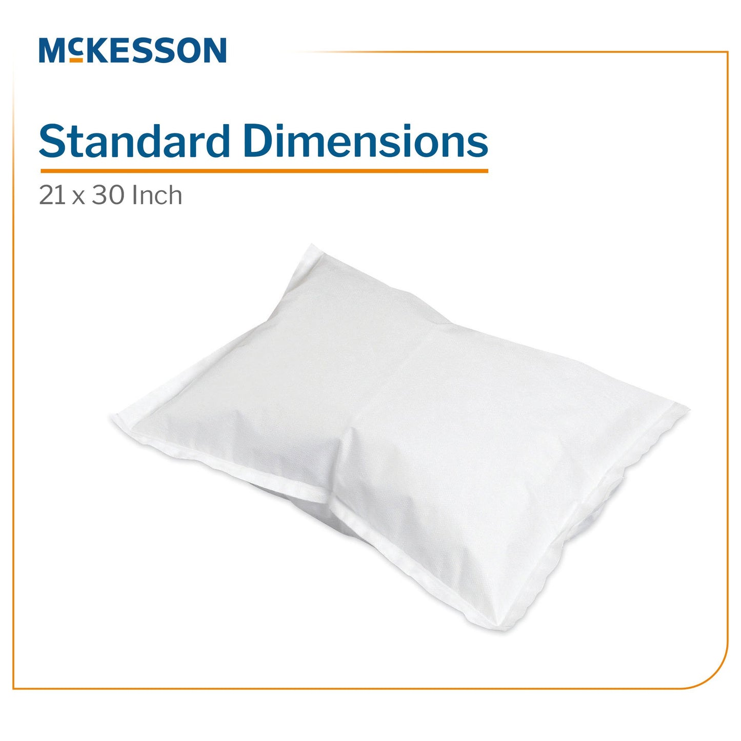 McKesson White Tissue/Poly Pillowcase, 21 x 30 Inch 18-917