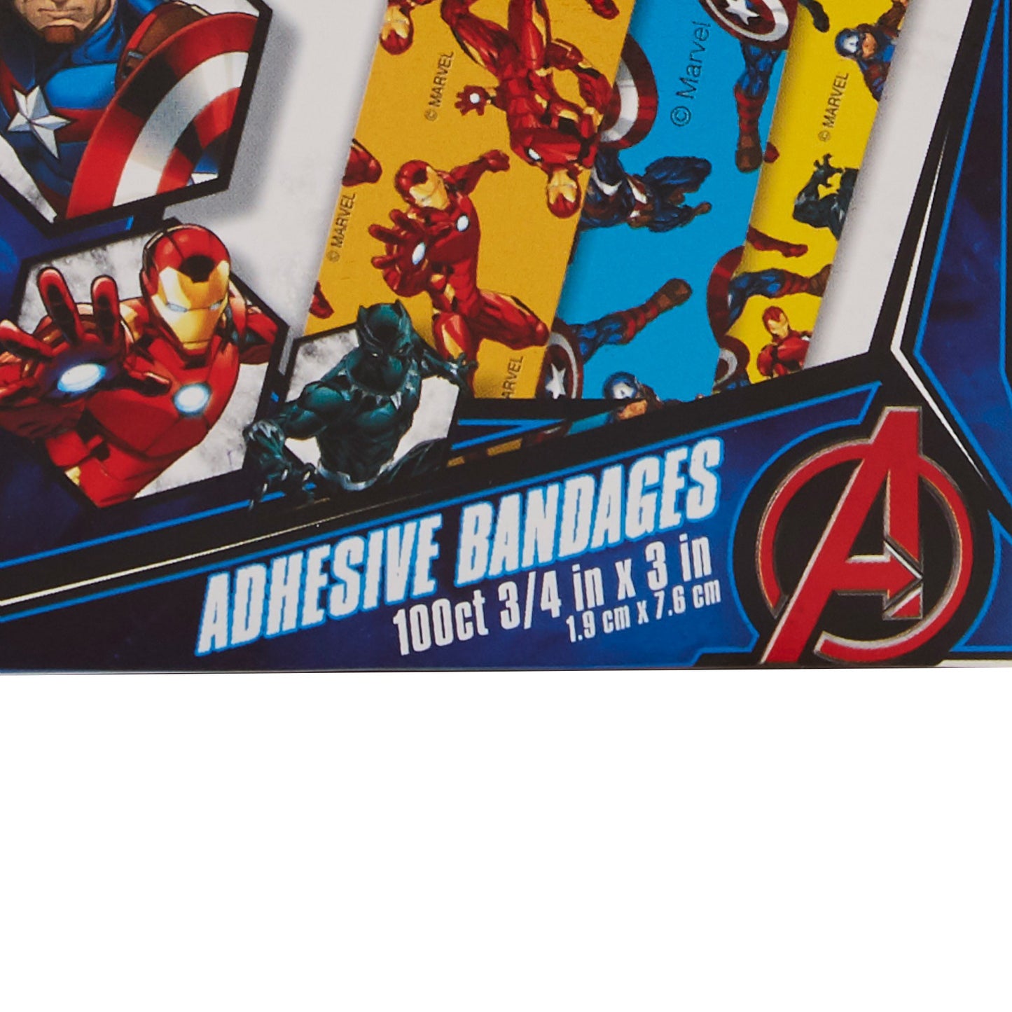 American® White Cross Stat Strip® Kid Design (Avengers) Adhesive Strips 1087837