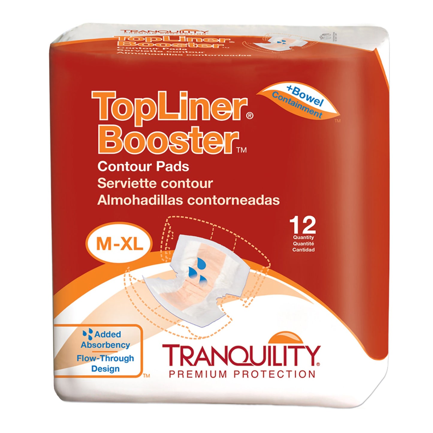 Tranquility® Top Liner® Added Absorbency Incontinence Booster Pad 13½ x 21½ Inch 3096
