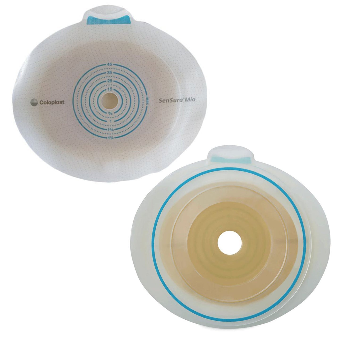 Ostomy Barrier SenSura® Mio Click Trim to Fit, Extended Wear Elastic Adhesive 50 mm Flange Red Code System 30 to 45 mm Opening - 10513
