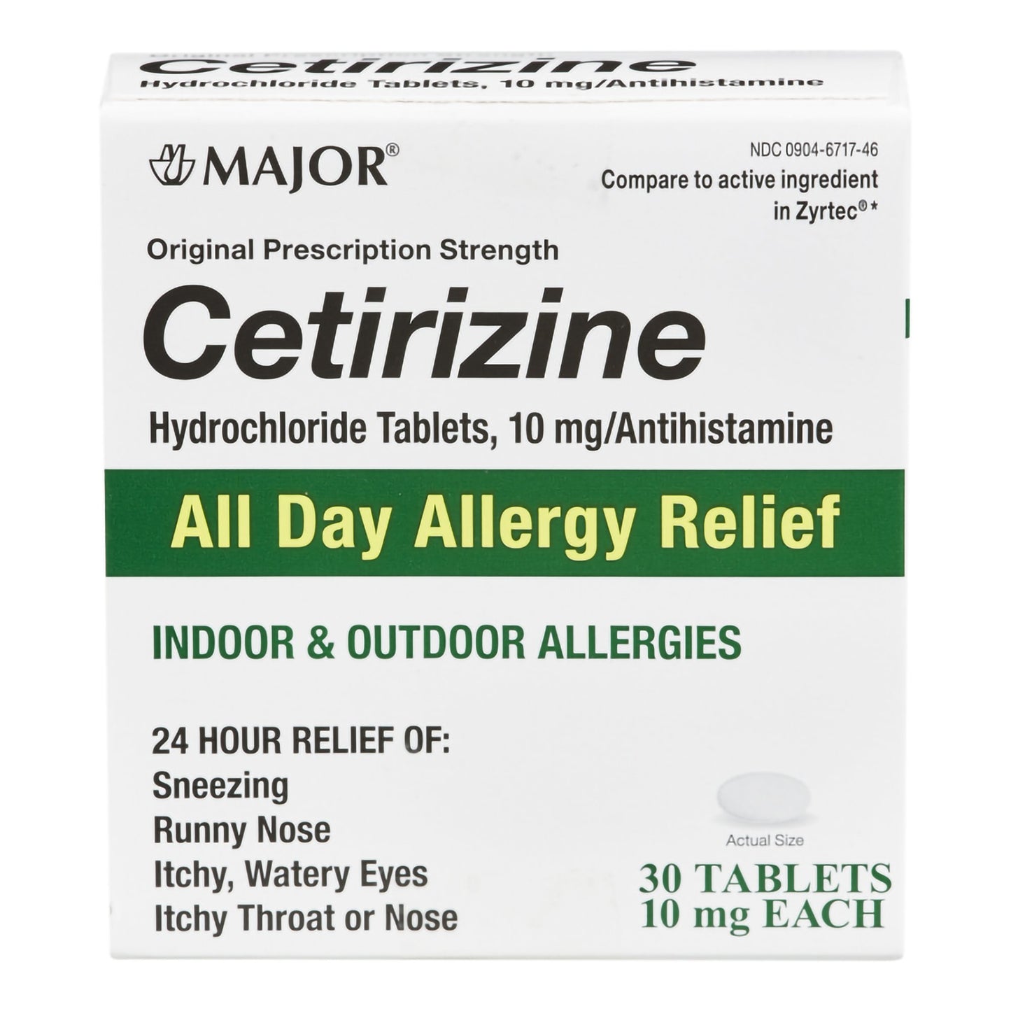 Major® Cetirizine Antihistamine 00904671746
