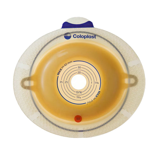 Ostomy Barrier SenSura® Flex Xpro Trim to Fit, Extended Wear Double Layer Adhesive 50 mm Flange Red Code System 5/8 to 1-5/16 Inch Opening - 11305