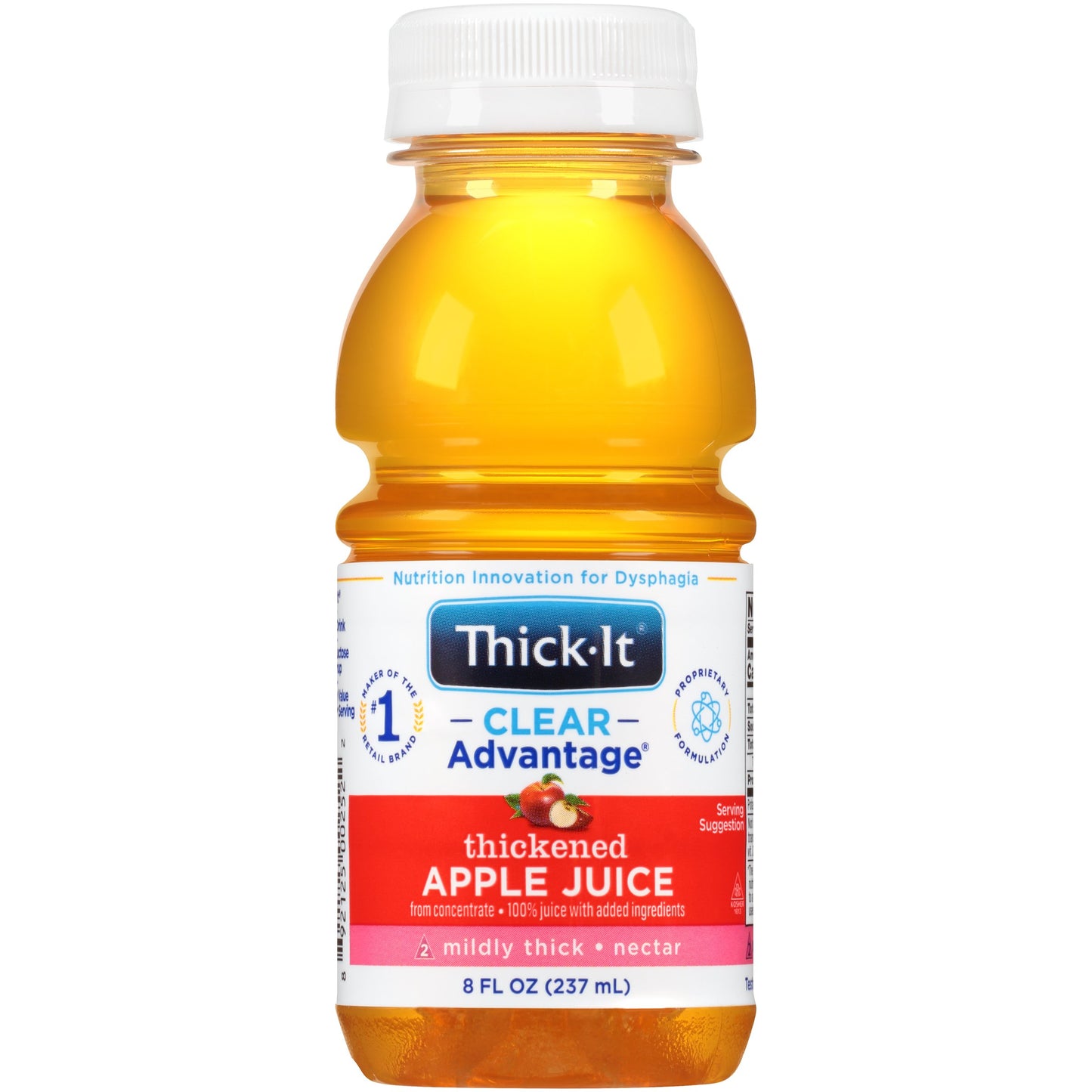 Thickened Beverage Thick-It® Clear Advantage® 8 oz. Bottle Apple Flavor Liquid IDDSI Level 2 Mildly Thick - B455-L9044