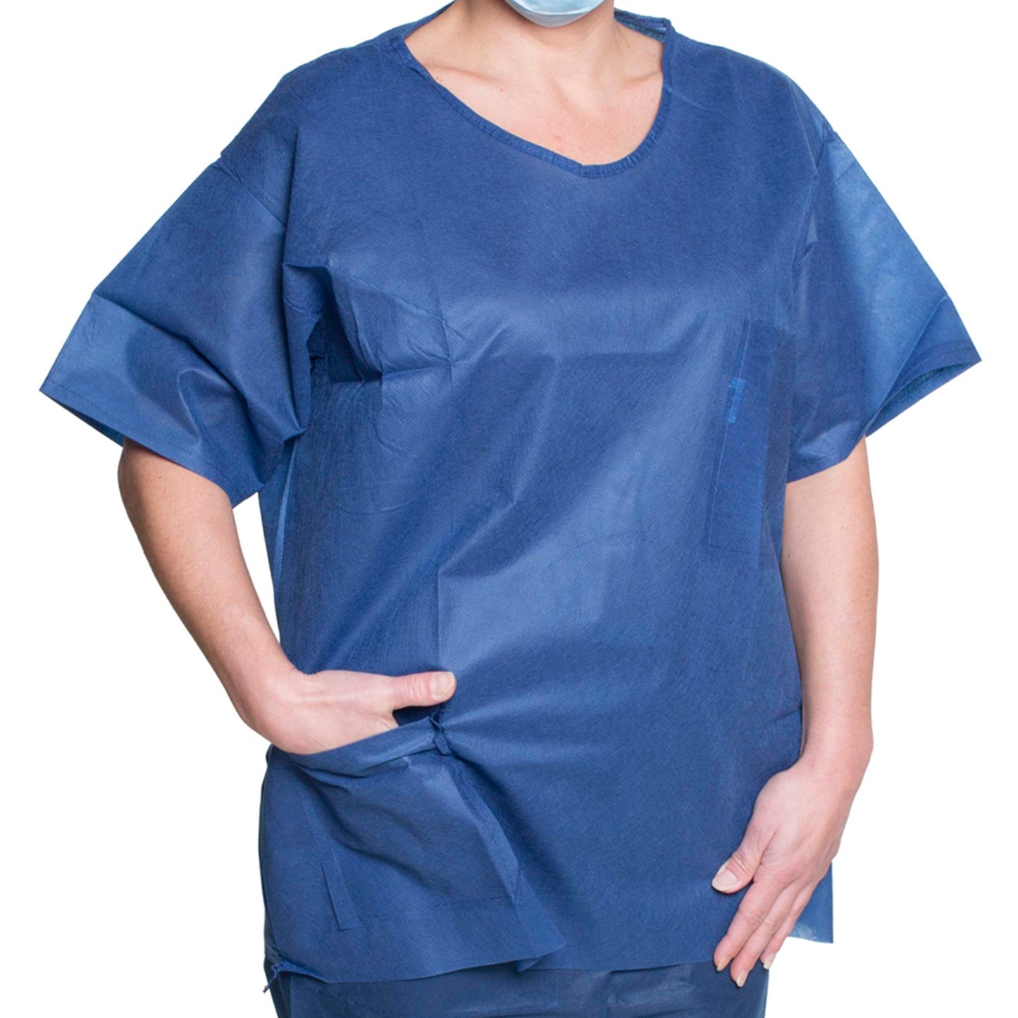 Scrub Shirt Dukal X-Large Dark Blue 2 Pockets Short Sleeve Unisex - 375XL