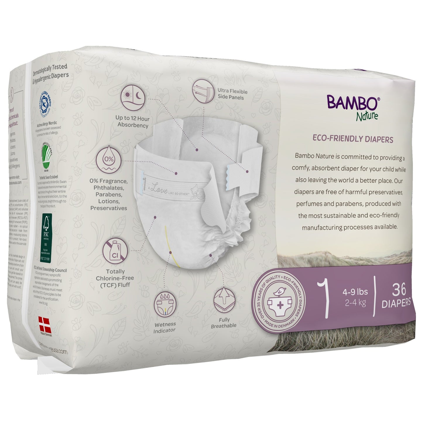 Bambo® Nature Diaper, Size 1 1000016923