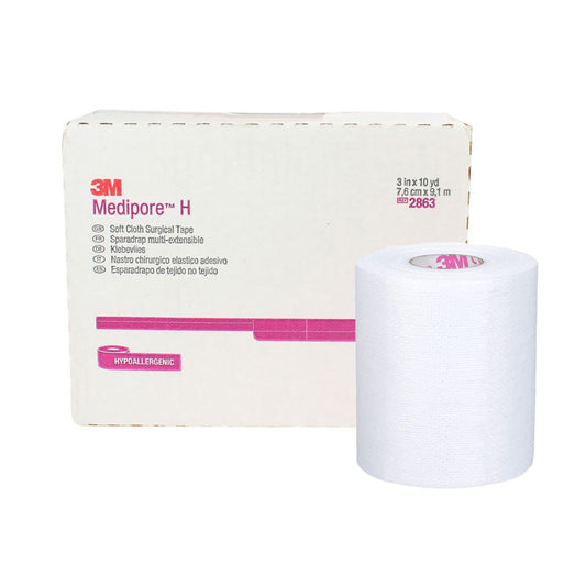 3M™ Medipore™ H Cloth Medical Tape, 3 Inch x 10 Yard, White 2863