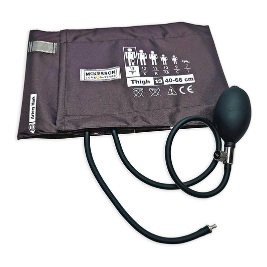 Reusable Blood Pressure Cuff and Bulb McKesson LUMEON™ 40 to 66 cm Leg Nylon Cuff Thigh Cuff - 01-865-13TBRGM