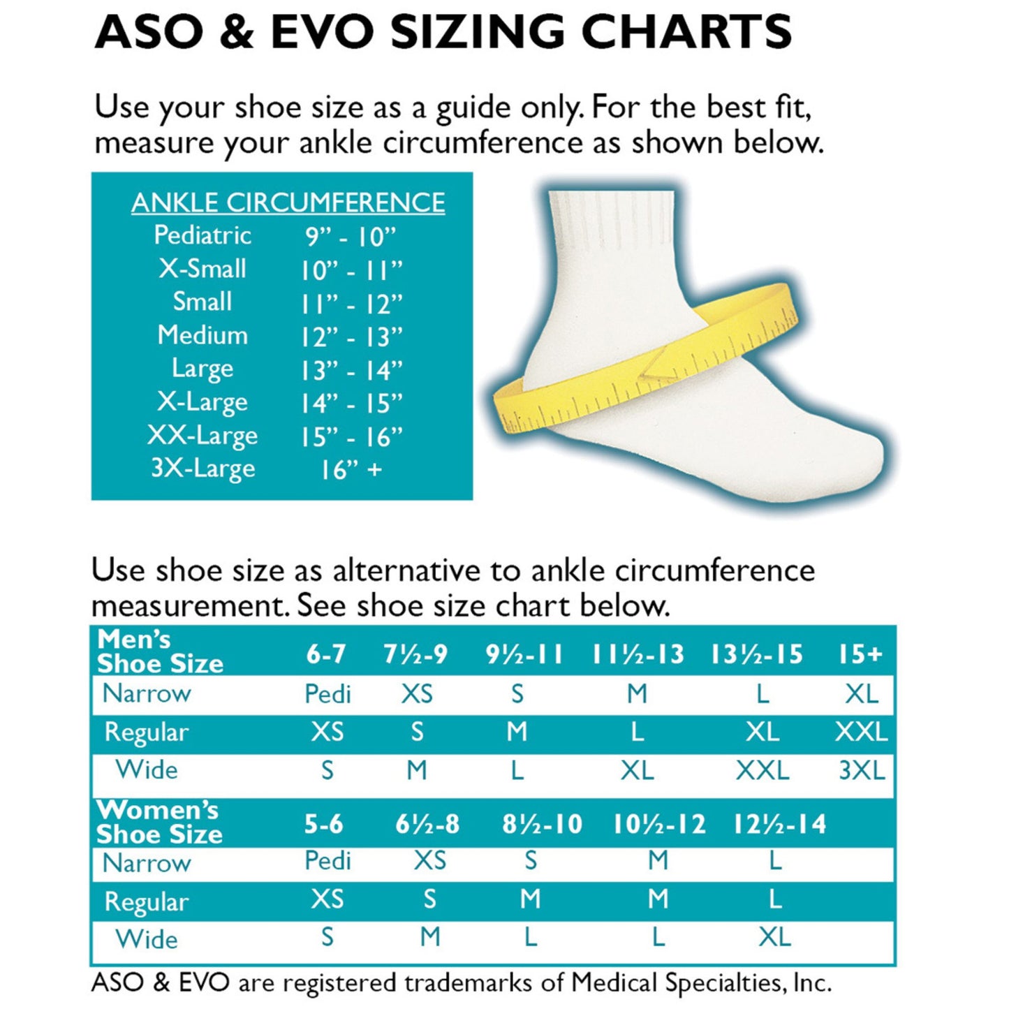 ASO® Low Profile Ankle Support, Small 264012