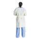 Protective Procedure Gown Halyard Basics Large Yellow NonSterile AAMI Level 2 Disposable 43008