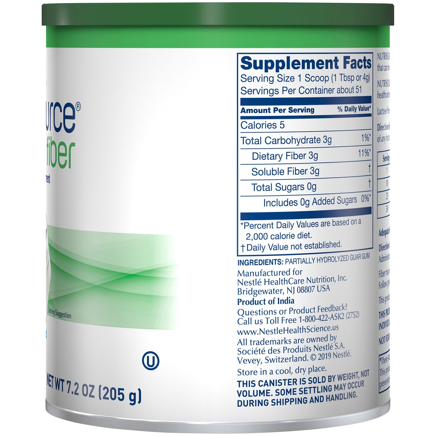 Nutrisource® Fiber Supplement, 7.2-ounce canister 10043900975518