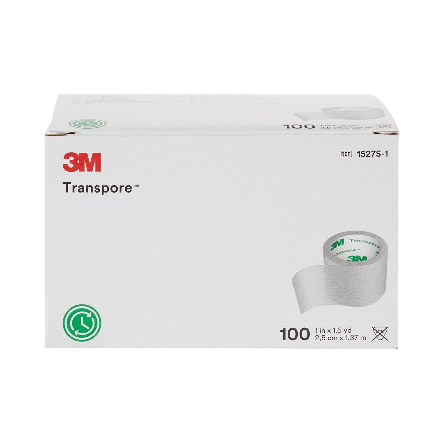 3M™ Transpore™ Plastic Medical Tape, 1 Inch x 1-1/2 Yard, Transparent 1527S-1