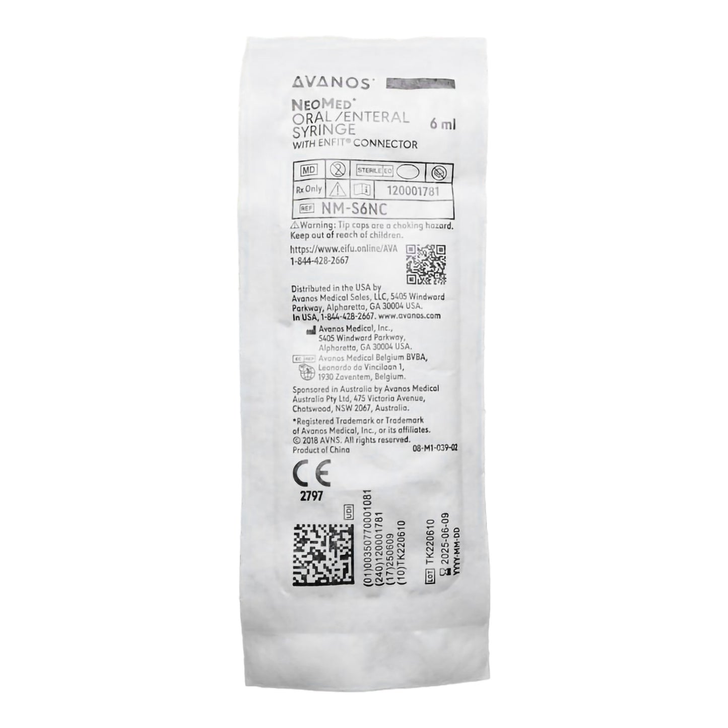 Enteral / Oral Syringe NeoMed® 6 mL Enfit Tip Without Safety - NM-S6NC