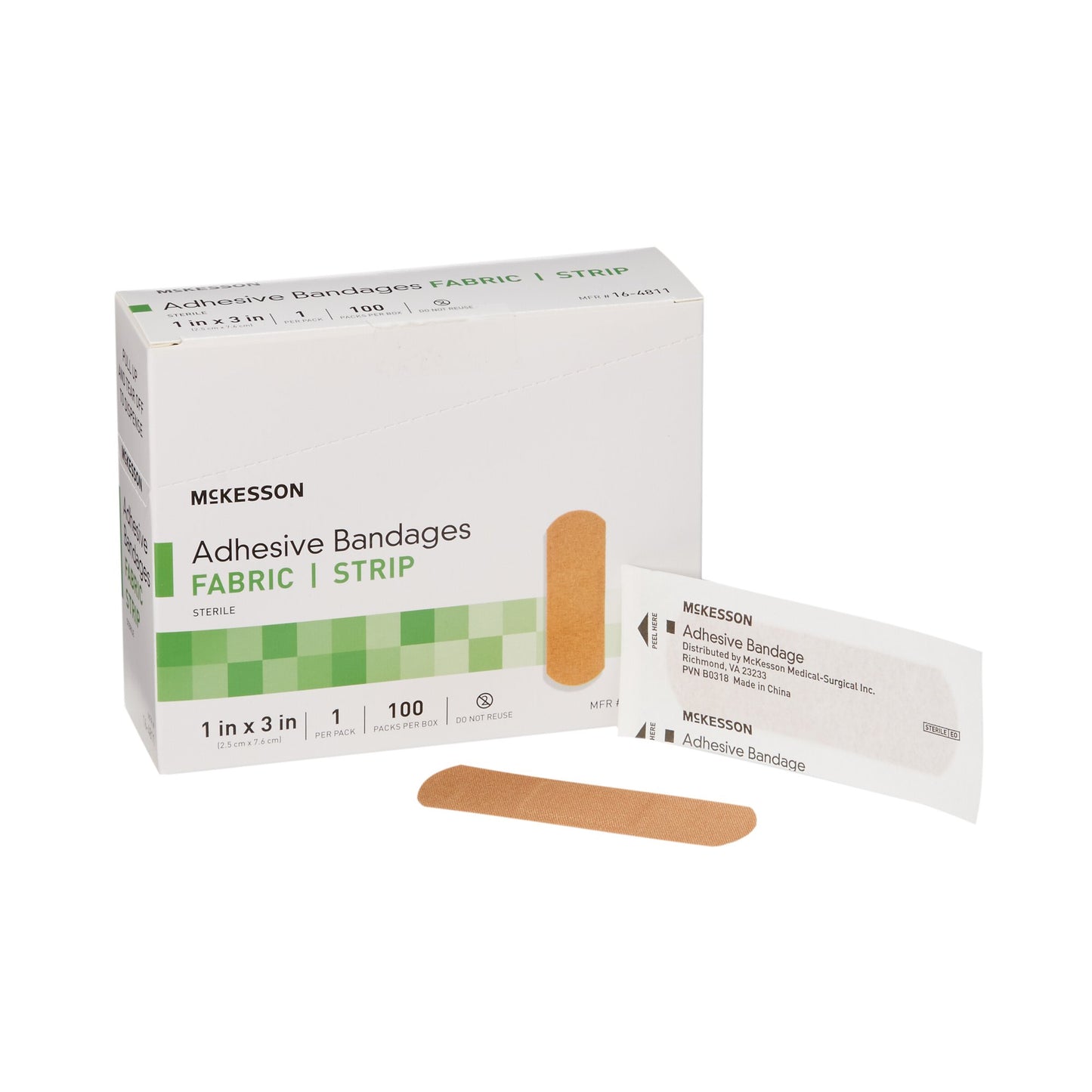 McKesson Tan Adhesive Strip, 1 x 3 Inch 16-4811