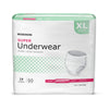 Unisex Adult Absorbent Underwear McKesson Pull On with Tear Away Seams X-Large Disposable Moderate Absorbency - UW33846