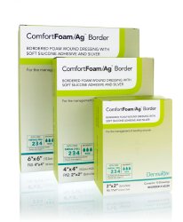 Silver Foam Dressing ComfortFoam/Ag™ Border 4 X 4 Inch Square Sterile - 48440
