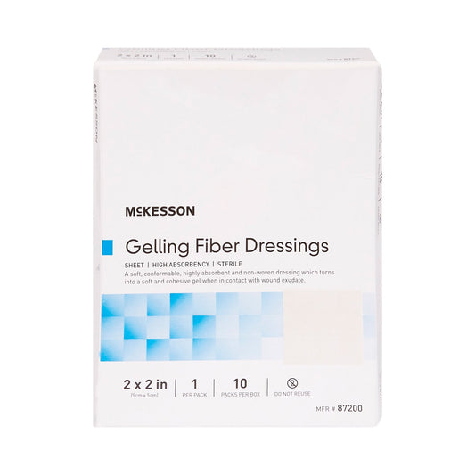 Gelling Fiber Wound Dressing McKesson 2 X 2 Inch Square Sterile - 87200