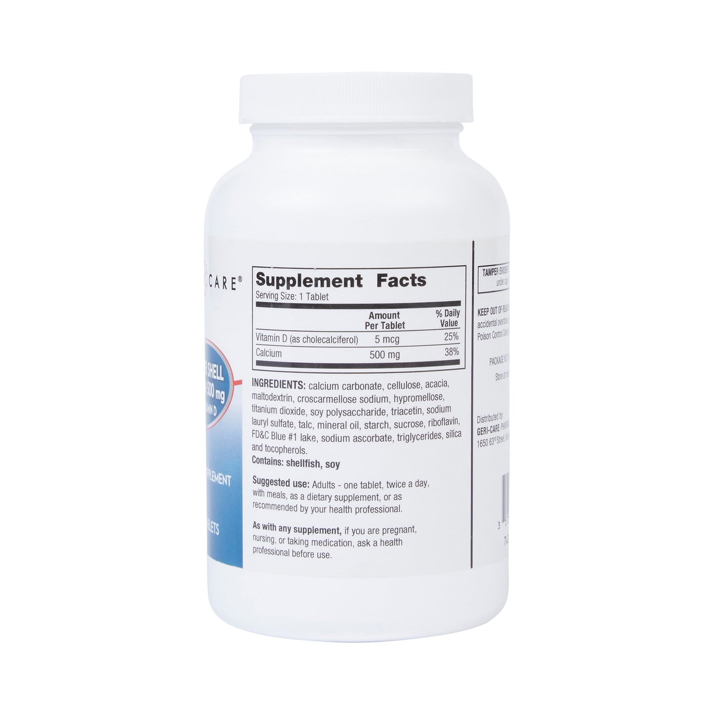 Geri-Care® Oyster Shell Calcium Plus Vitamin D Joint Health Supplement 742-25-GCP