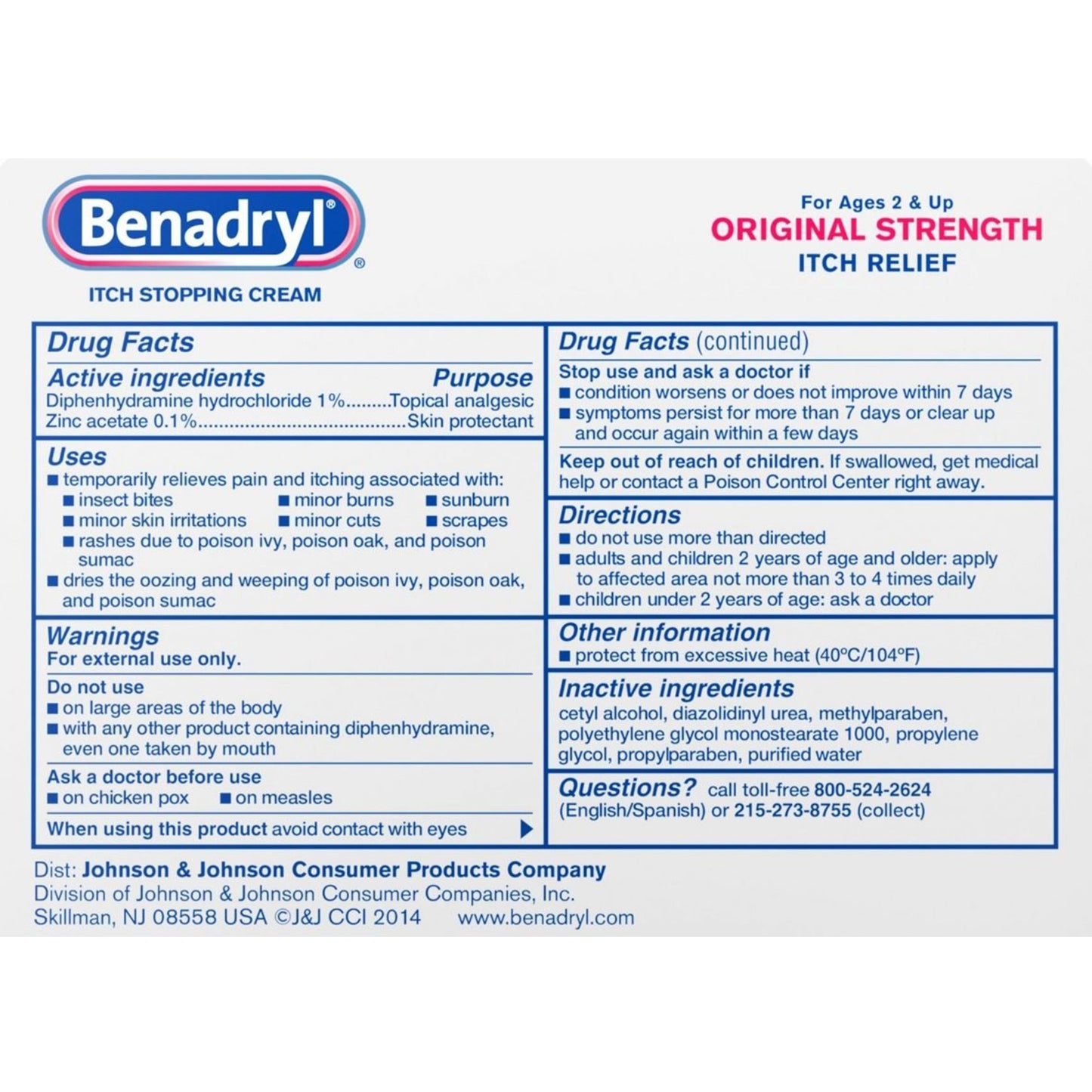 Benadryl® Itch Stopping Cream 00501320001