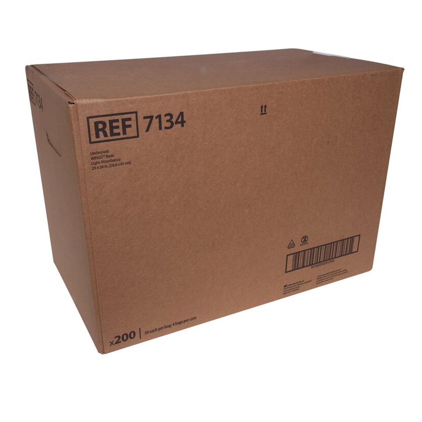 Disposable Underpad WINGS™ 23 X 24 Inch Fluff Light Absorbency 7134