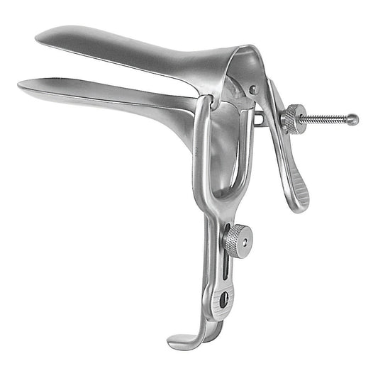 Vaginal Speculum McKesson Argent™ Pederson NonSterile Surgical Grade Stainless Steel Large Double Blade Duckbill Reusable Without Light Source Capabil
