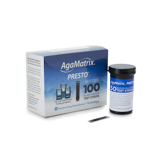 Blood Glucose Test Strips Wavesense® Presto® 100 Strips per Pack - 8000-03337