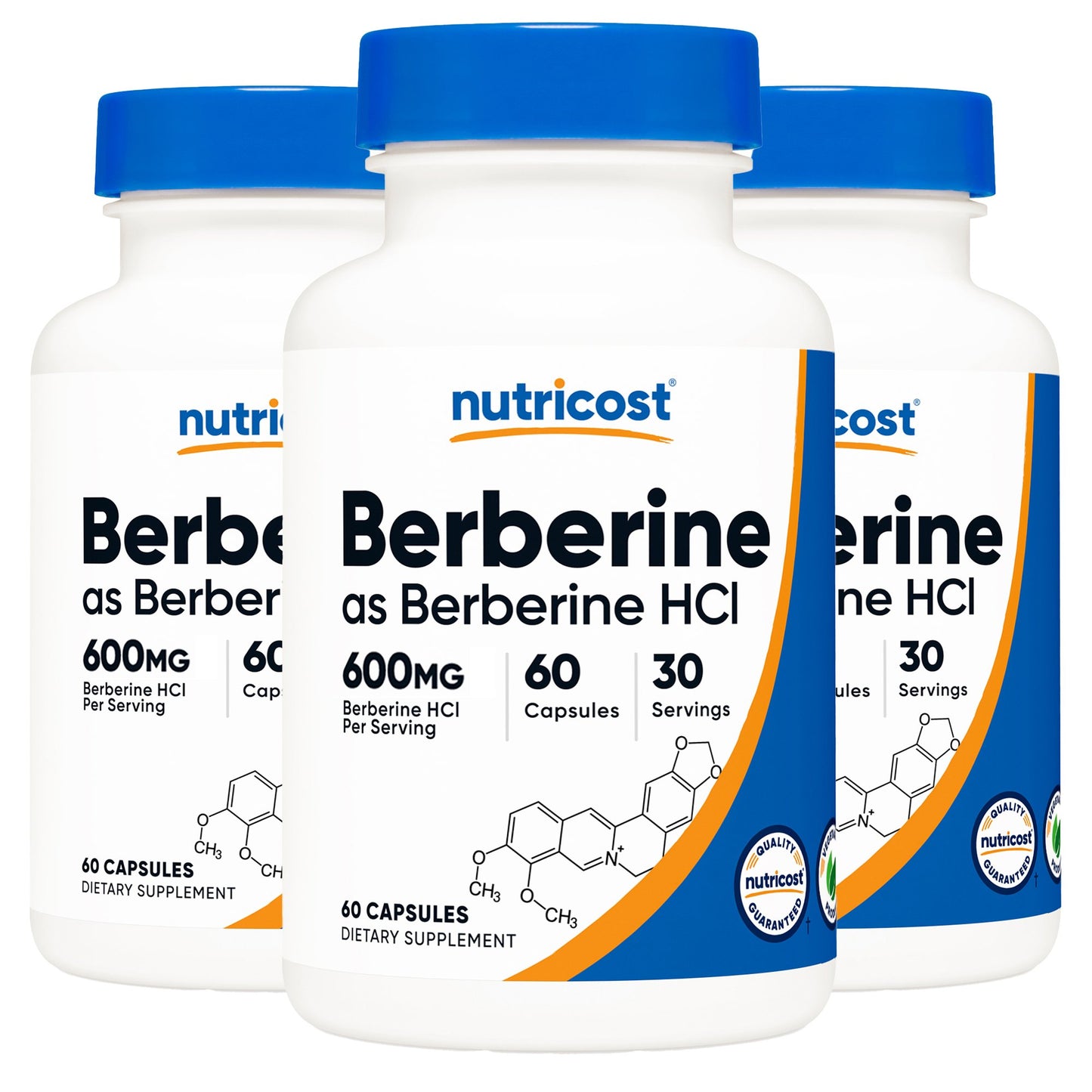 Dietary Supplement nutricost® Berberine 600 mg Strength Capsule 60 Per Bottle NTC171101