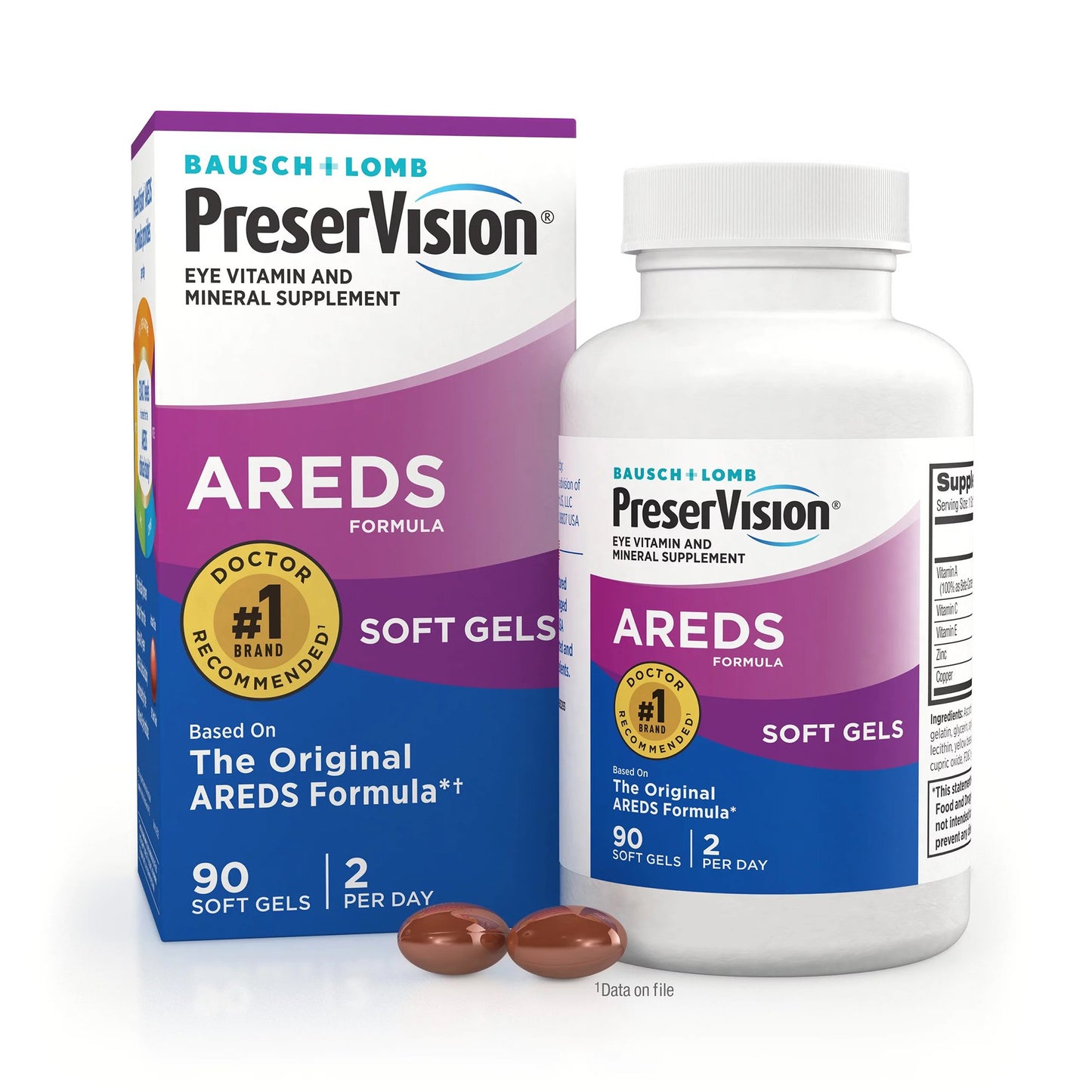 Vitamin Supplement PreserVision® Areds Softgel 100 per Bottle - 32420869864