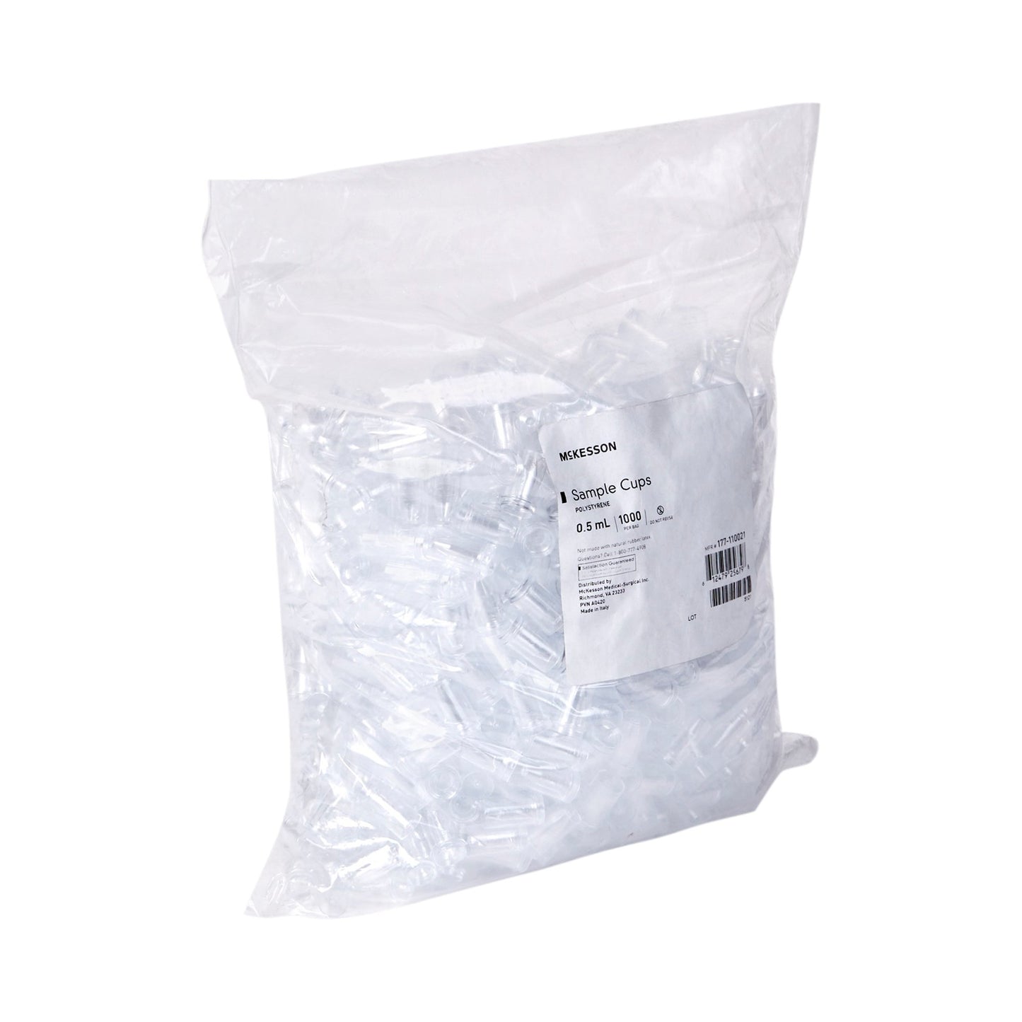 McKesson Polystyrene Sample Cup, 0.5 mL 177-110021