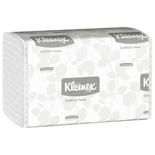 Kleenex® Slimfold Towels, Absorbency Pockets, White, Single Ply 04442
