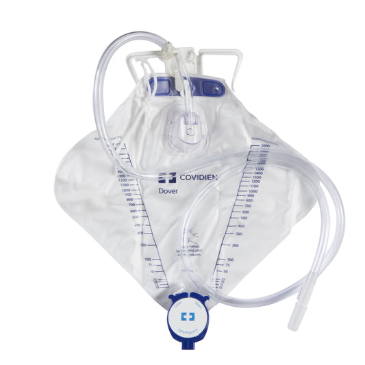 Urinary Drainage Bag Dover® 48 Inch Tubing 2000 mL Sterile Anti-Reflux Barrier - 6206