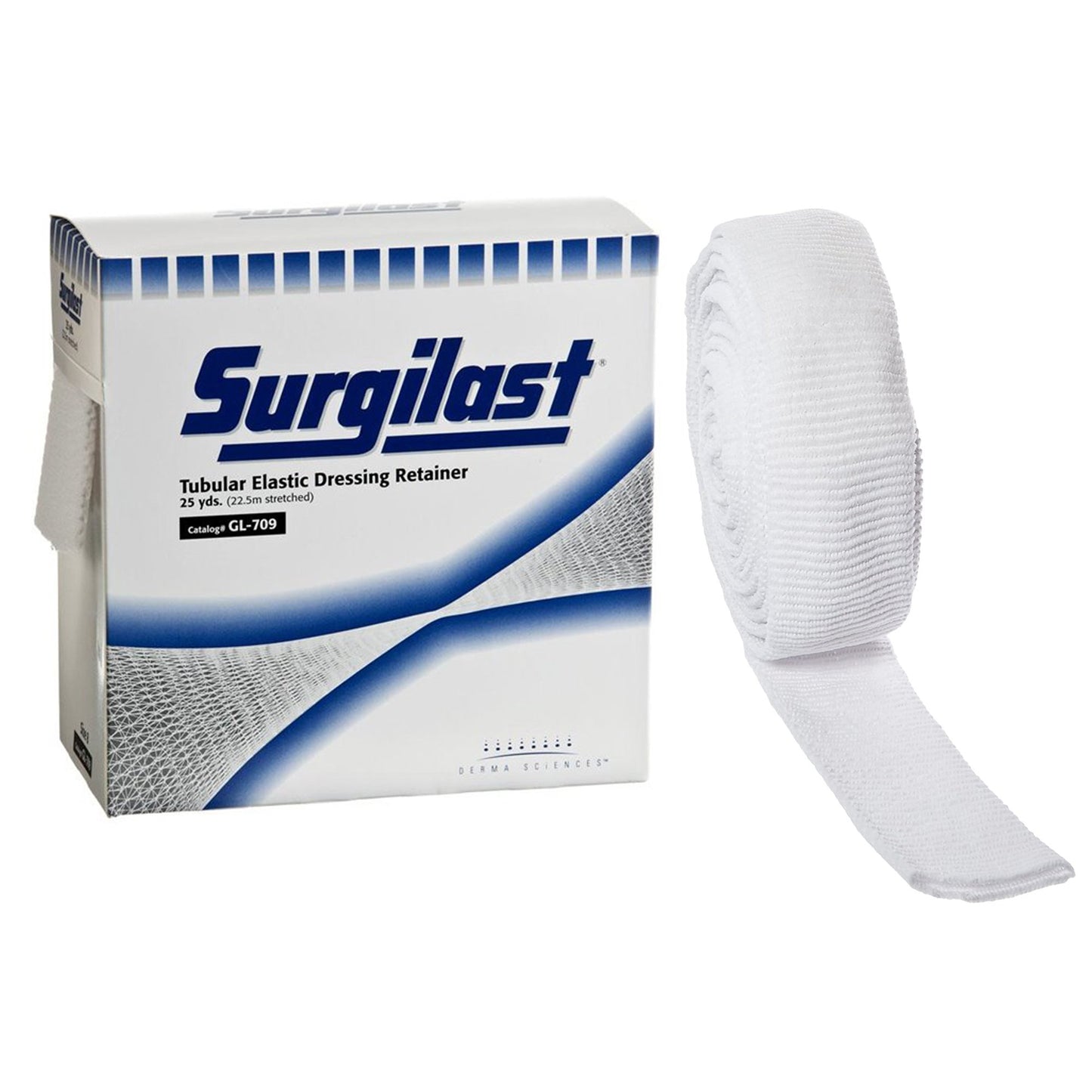 Elastic Net Retainer Dressing Surgilast® Tubular Elastic 25 Yard Size 8 White Medium Chest / Back / Perineum / Axilla NonSterile - GL709