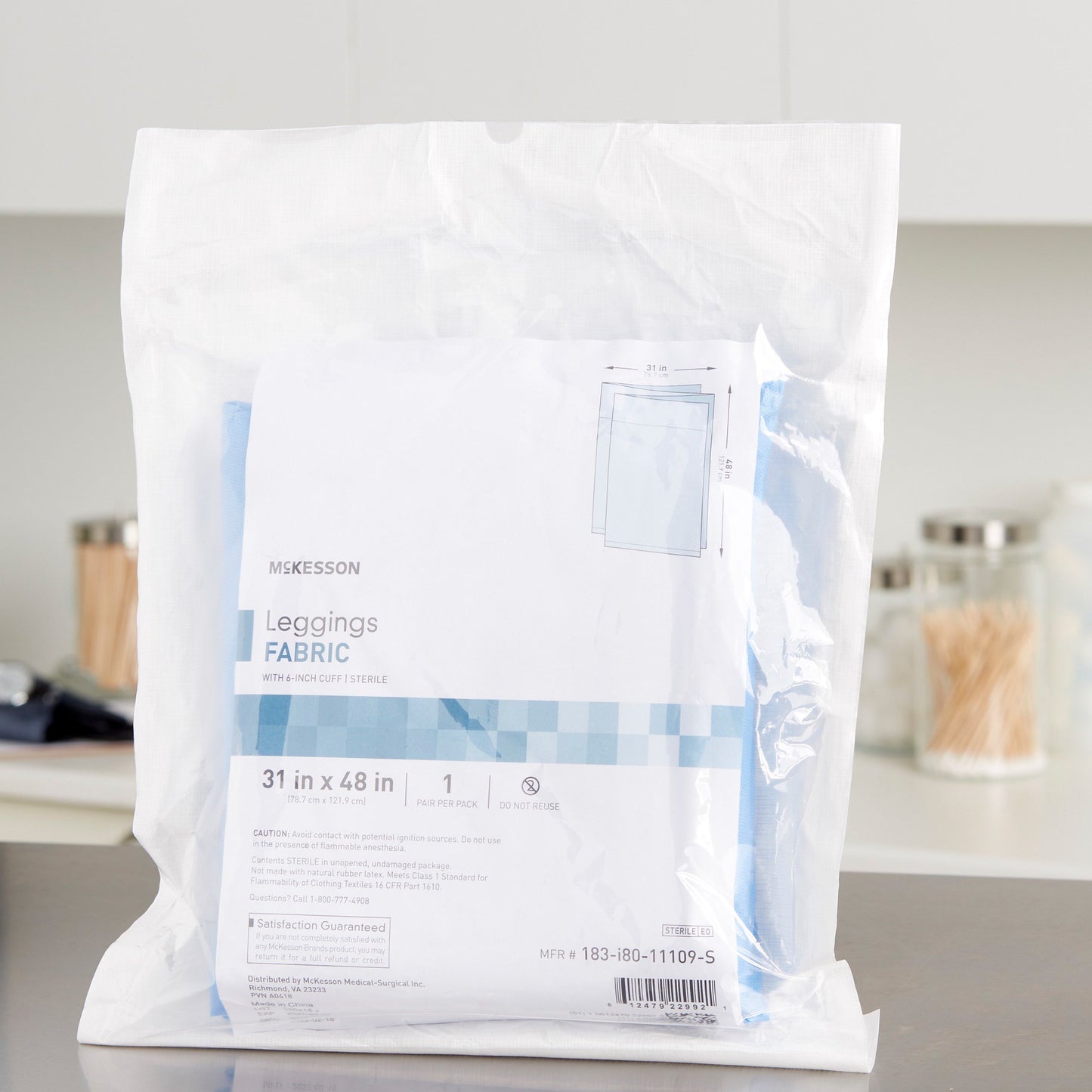 McKesson Sterile Surgical Leggings, 31 x 48 Inch 183-I80-11109-S