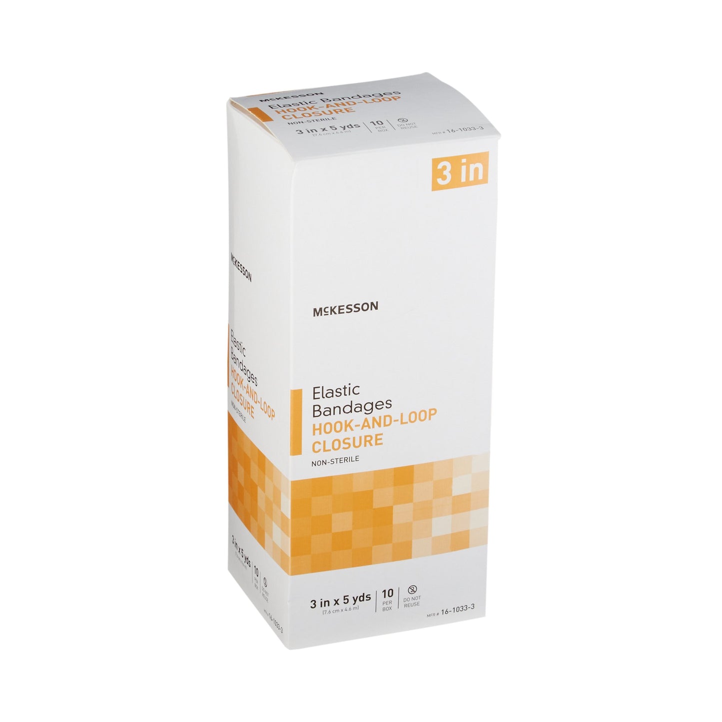 McKesson Hook and Loop Closure Elastic Bandage, 3 Inch x 5 Yard 16-1033-3