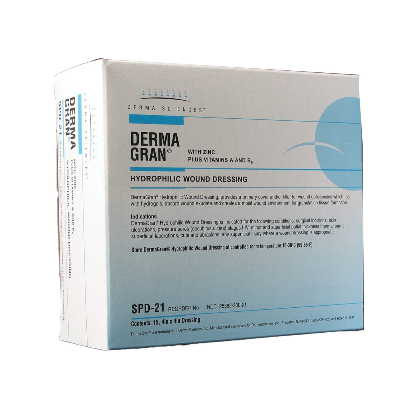 Zinc Impregnated Dressing Dermagran® B Square 4 X 4 Inch Sterile - SPD21