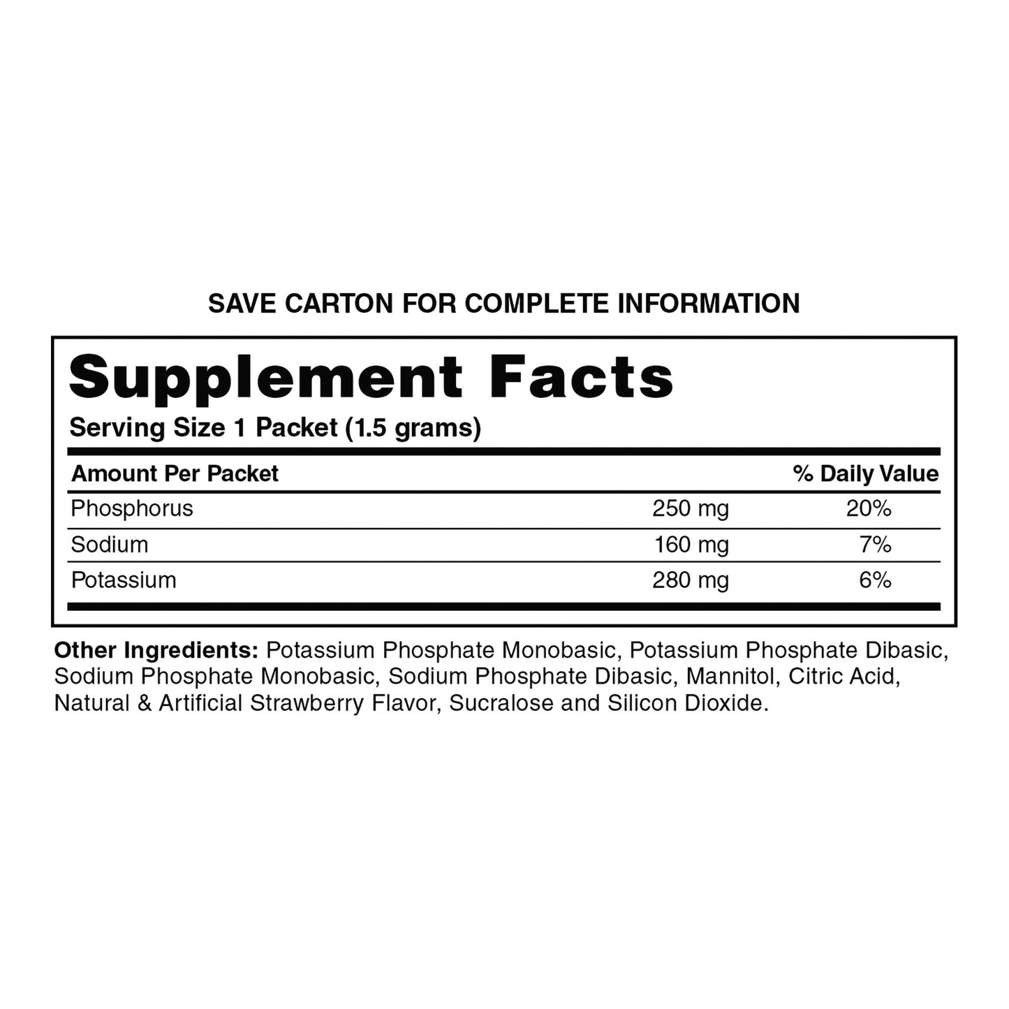 Geri-Care Phosphorus Supplement Powder with Electrolytes, Strawberry Flavor 844-01-GCP