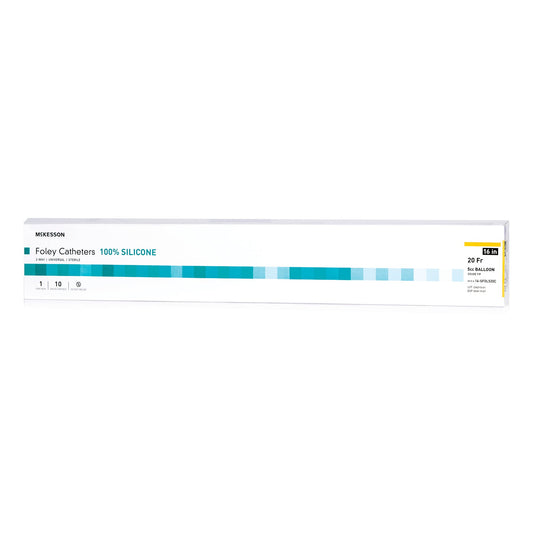 Foley Catheter McKesson 2-Way Coude Tip 5 cc Balloon 20 Fr. Silicone - 16-SFOL520C