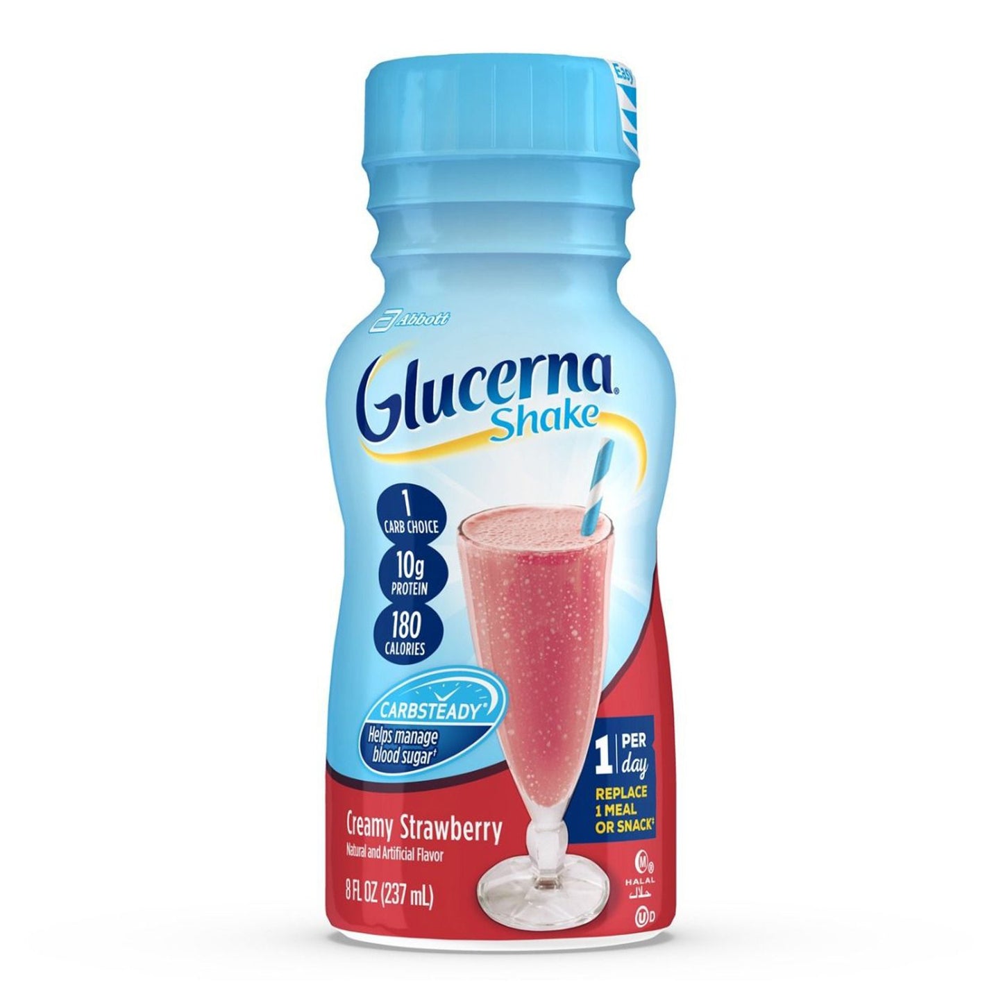 Abbott Nutrition Glucerna Shake Strawberry Oral Supplement, 8 oz. Bottle 57807, Pack of 6