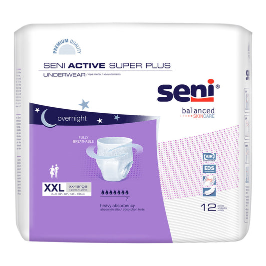 Seni® Active Super Plus Overnight Heavy Absorbent Underwear, 2X-Large S-2X12-AP1