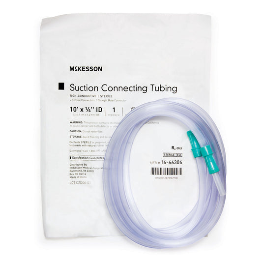 McKesson Brand McKesson Suction Connector Tubing, 1/4 Inch Inner Diameter, 10 Foot Length 16-66306, 1 Each