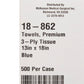 McKesson Nonsterile Blue Procedure Towel, 13 x 18 Inch 18-862