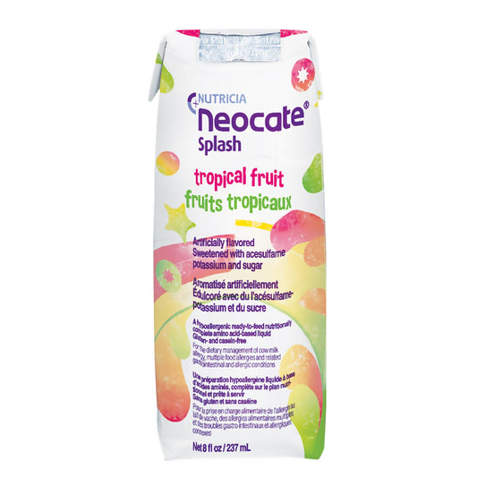 Pediatric Oral Supplement Neocate® Splash Tropical Fruit Flavor 8 oz. Carton Liquid Amino Acid Food Allergies - 122437
