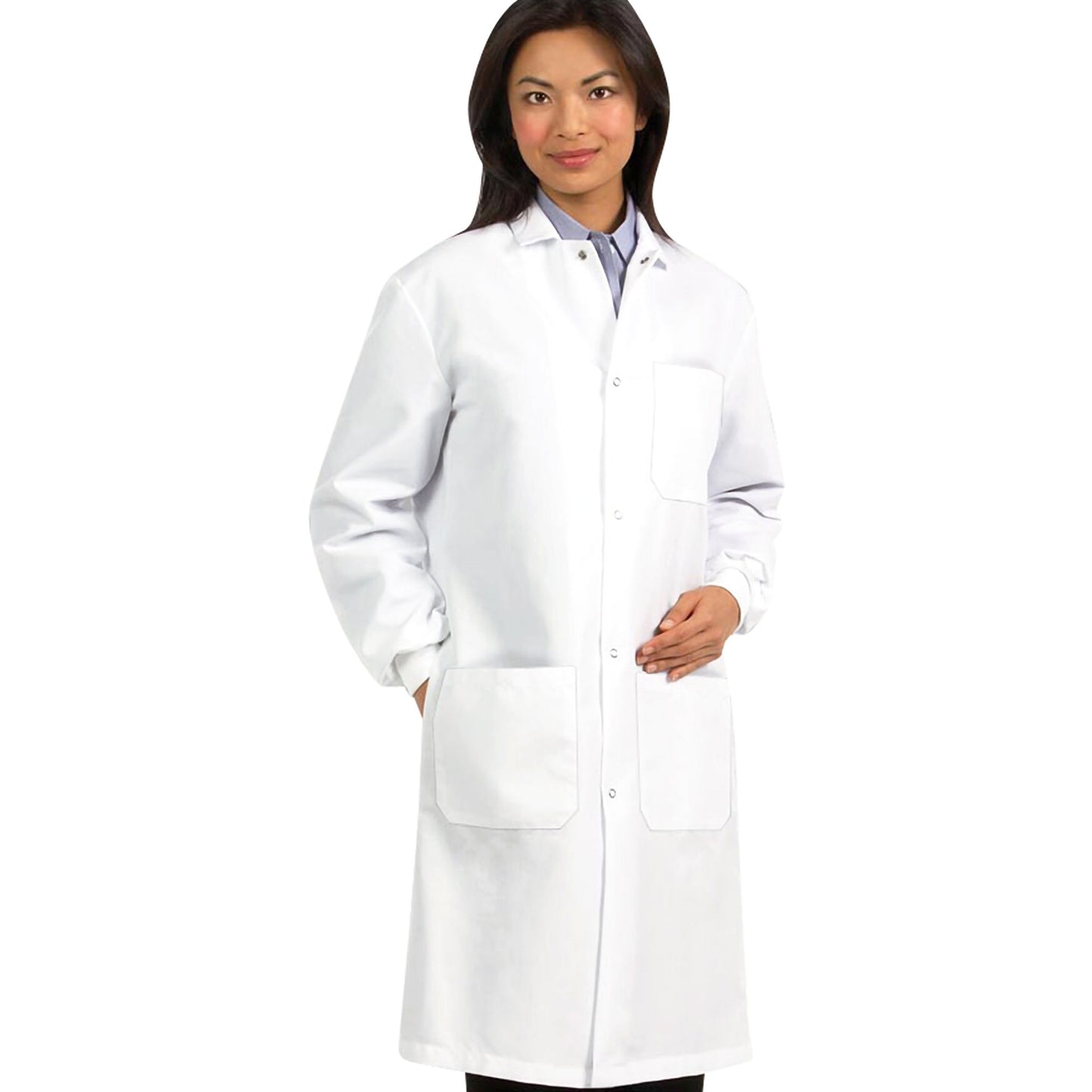 Fashion Seal Healthcare® Knit Cuff Lab Coat, Medium, White 439-M