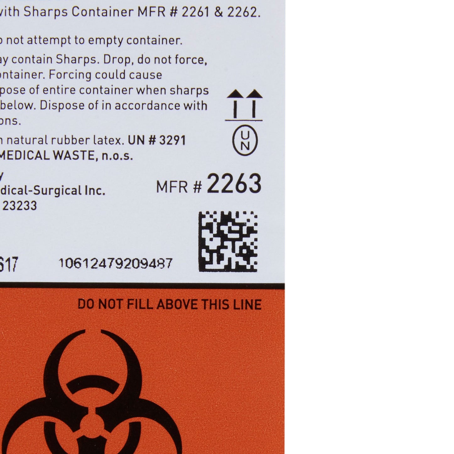 McKesson Prevent® Sharps Collector Wall Cabinet, 12¼ x 4¾ x 10 Inch 2263