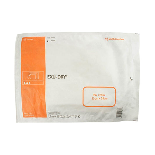 Super Absorbent Dressing EXU-DRY Anti-Shear 9 X 15 Inch Rectangle - 5999009