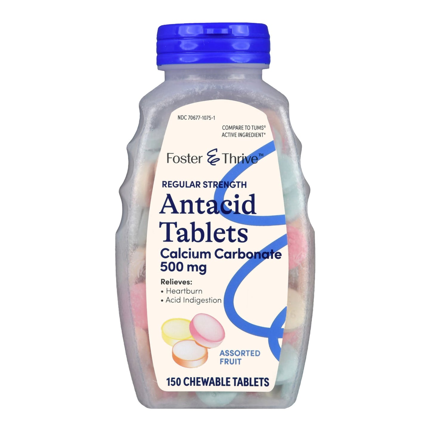 Foster & Thrive™ Antacid 500mg Calcium Carbonate Chewable Tablets, Fruit Flavor 70677107501