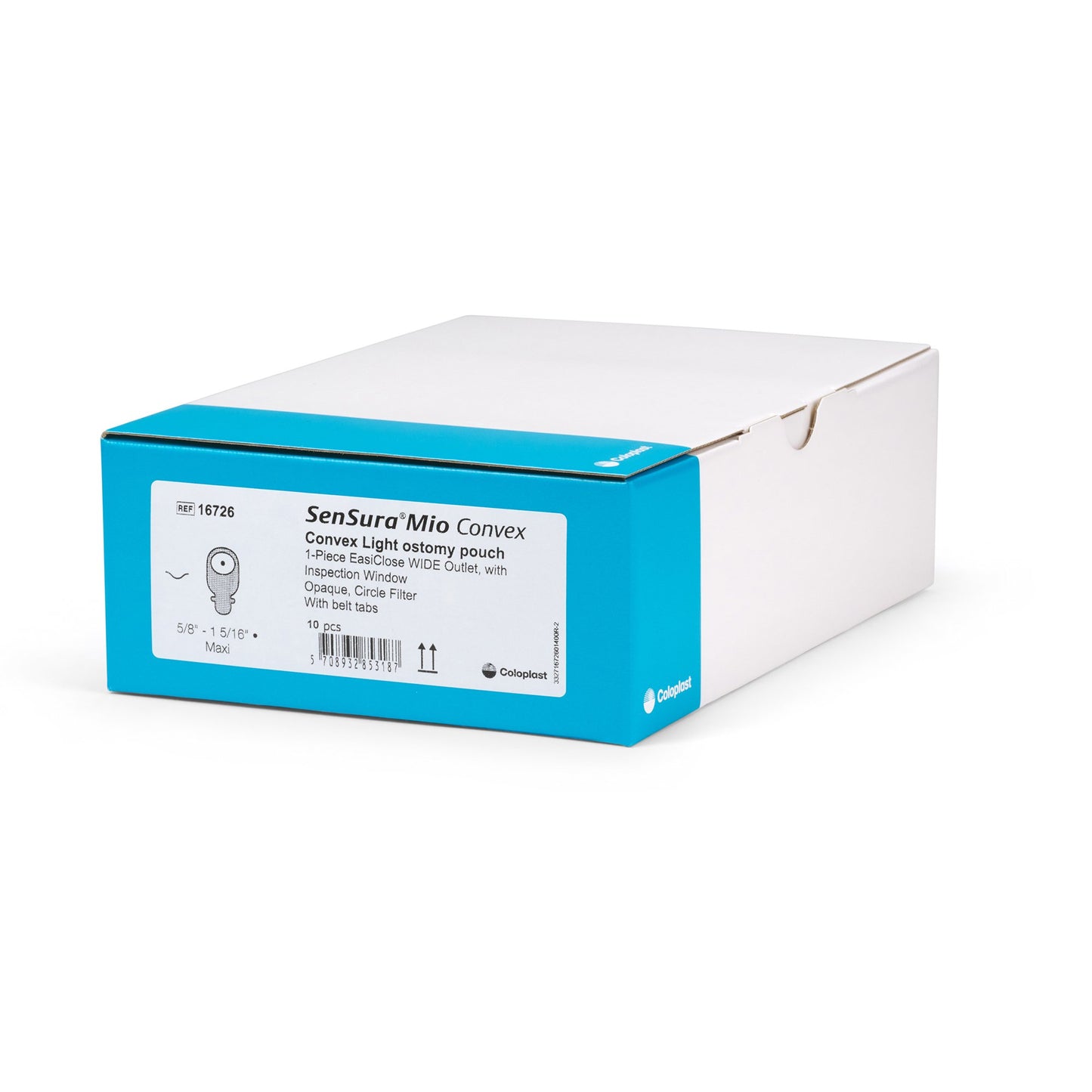 SenSura® Mio Convex Light 1-Piece Opaque Ostomy Pouch, 15 – 33 mm Stomas 16726