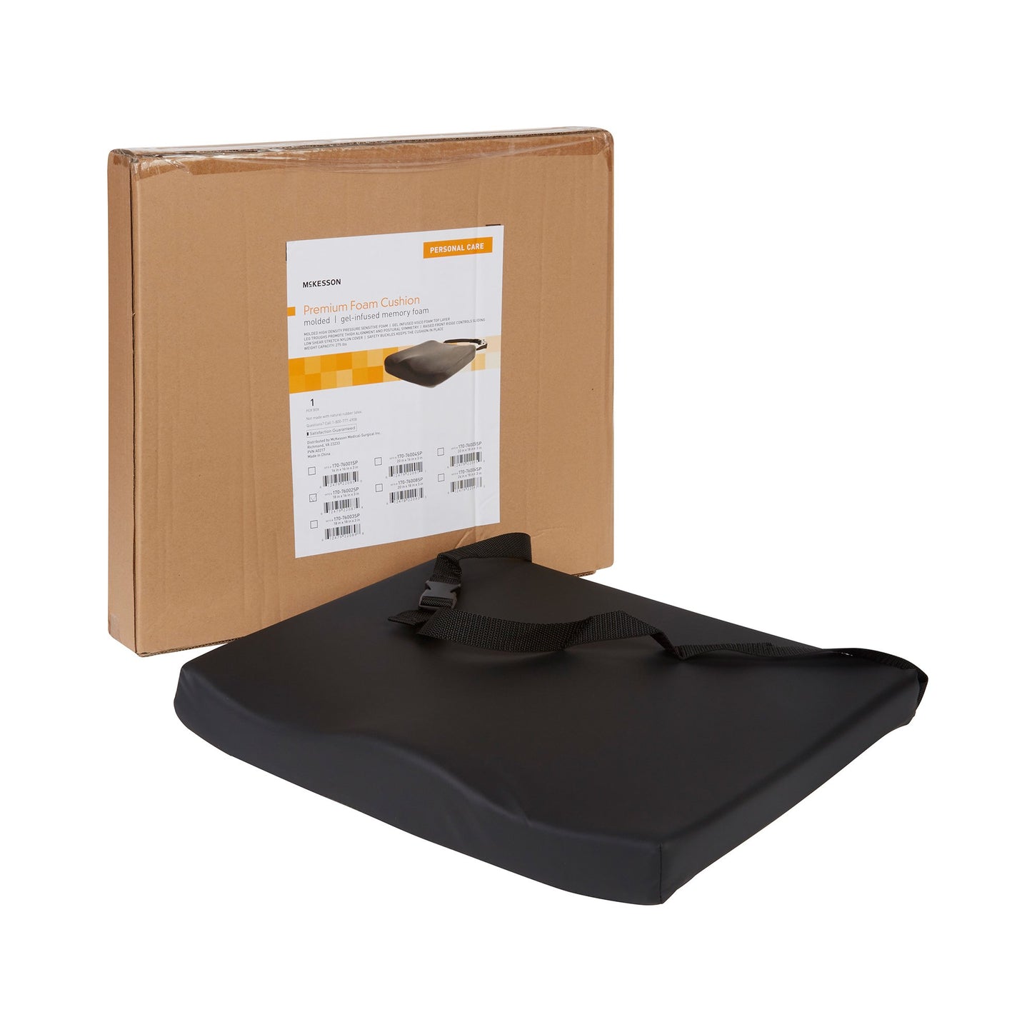 Contoured Seat Cushion McKesson 18 W X 16 L X 3 D Inch Molded Foam - 170-76002SP