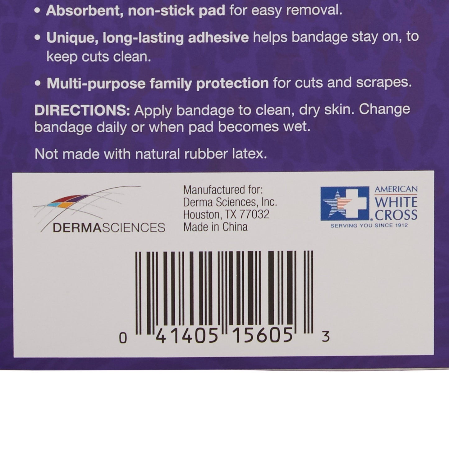 American® White Cross Stat Strip® Designer Safari Adhesive Strip, ¾ x 3 Inch 15605