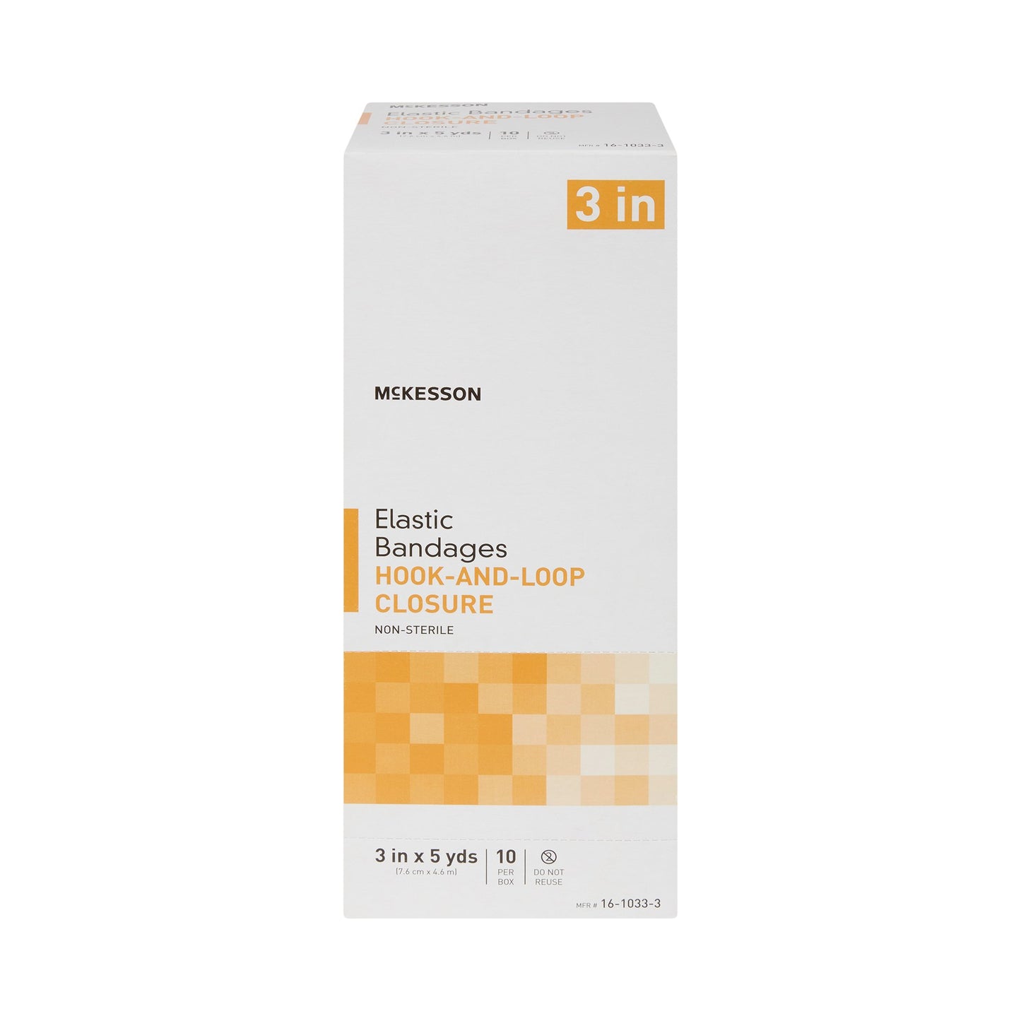 McKesson Hook and Loop Closure Elastic Bandage, 3 Inch x 5 Yard 16-1033-3